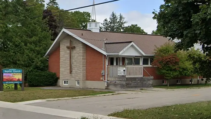 Church front of kincardine baptist church in kincardine, on